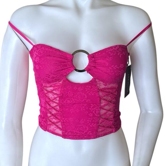 Outcast Tops - Outcast Breana Top Cross Back Pink Size XS NWT